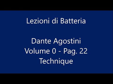 Lezioni di Batteria - Dante Agostini - Volume 0 - Pag  22 - Technique