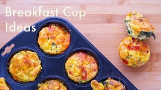 spinach frittata in cupcake pan