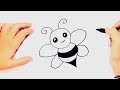 How to draw a Kawaii Bee Step by Step | Easy drawings How to draw a Kawaii Bee Step by Step | Easy drawings