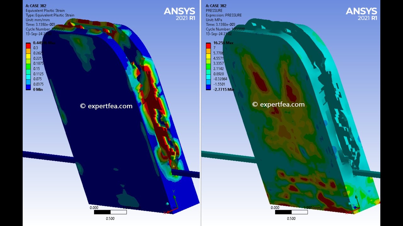 FEA Simulation of Sawing of a Concrete Tile with a Rigid Tungsten Wire - ANSYS WB Explicit Dynamics