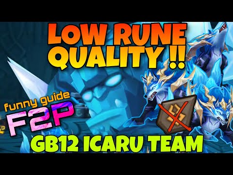GB12 LOW RUNE 3 ICARU TEAM !!! SUMMONERS WAR