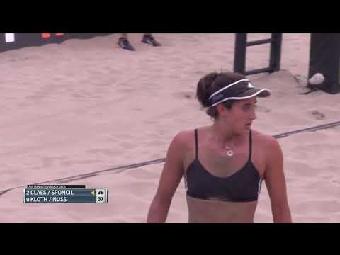 Sarah Sponcil Finishes an Historic Round at MBO |  AVP Manhattan Beach Open 2021