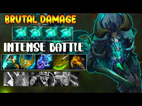 REAL INTENSE BATTLE [ Outworld Destroyer ] BRUTAL DAMAGE - DOTA 2 GAMEPLAY