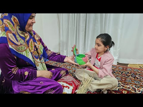 Whatever the gift from a mother, it is beautiful. Malika is happy to receive her mother's handiwork.