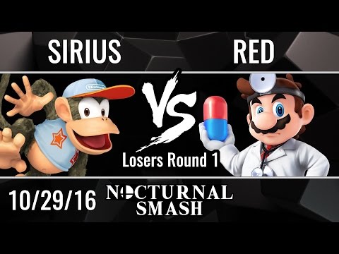 Sirius vs Red - Losers Round 1 - Nocturnal Smash Tournament - Smash Bros. Wii U