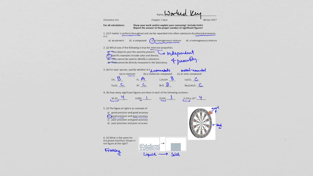 Ch 1 Quiz Walkthrough and Tutorial (General Chemistry I)