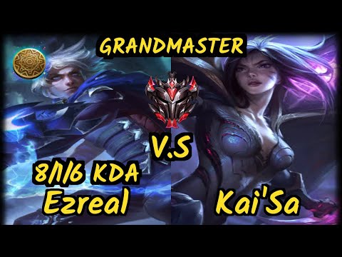 Chovy (EZREAL) vs KAI'SA - 8/1/6 KDA BOTTOM ADC GAMEPLAY - KR Ranked GRANDMASTER