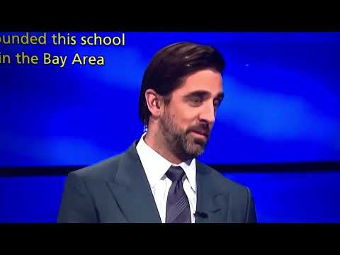 Aaron Rodgers on Jeopardy trolls Stanford.  Go Cal Bears :)!