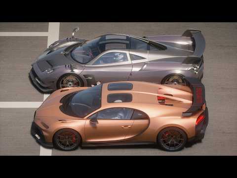 Bugatti Chiron Pur Sport vs Pagani Huayra BC | DRAG RACE