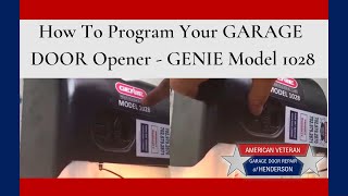 #HowtoProgramaGenie1028 How to Program a Genie 1028
