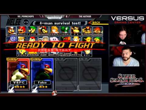 Versus Melee Weekly 12/20/15 - Winners Round 4 -  VS|PorkChops (Default Falco) vs The Author (Green)