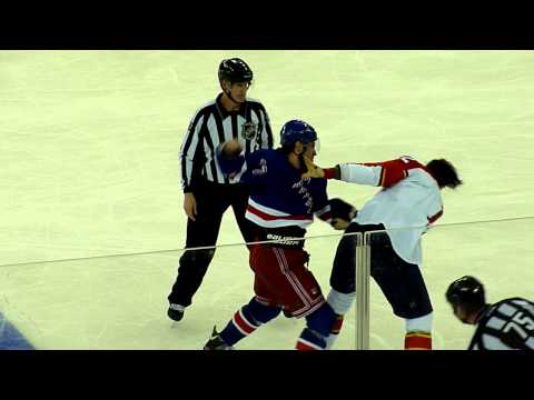 Fist Fight New York Rangers vs Florida Panthers MSG April, 18th 2013