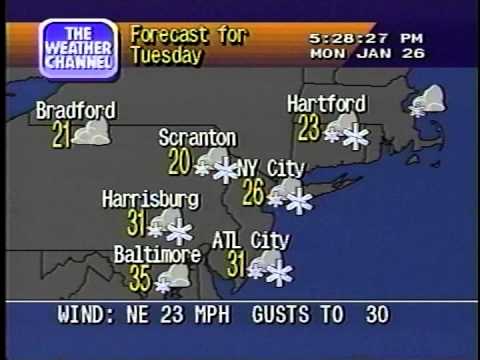 Simulated Weatherstar 4000 for New York City 1/26/2015