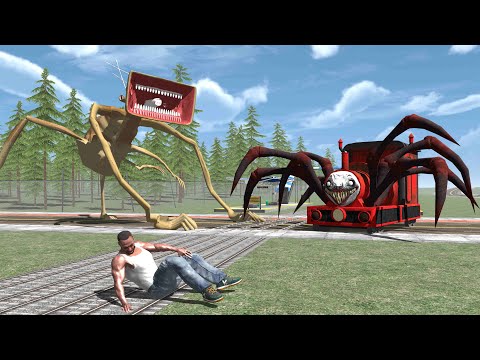 Mega Horn Fights Choo Choo Charles In Indian Bikes Driving 3D