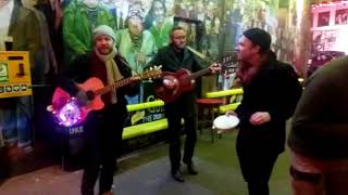 Guys playing The Waterboys in the street - Belfast december 2017