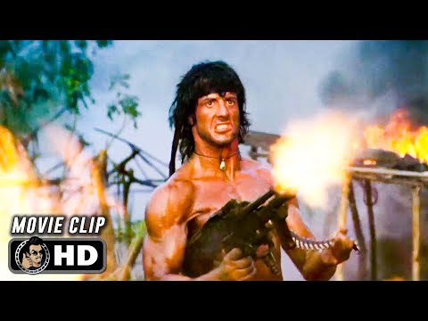 Best Action Scene | RAMBO: FIRST BLOOD II (1985) Movie CLIP HD