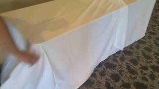 How to box a table cloth