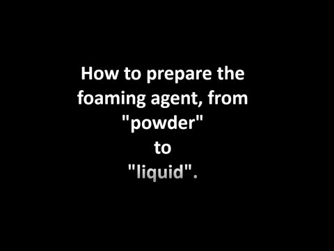 How to prepare the foaming agent techchell powder to techell...