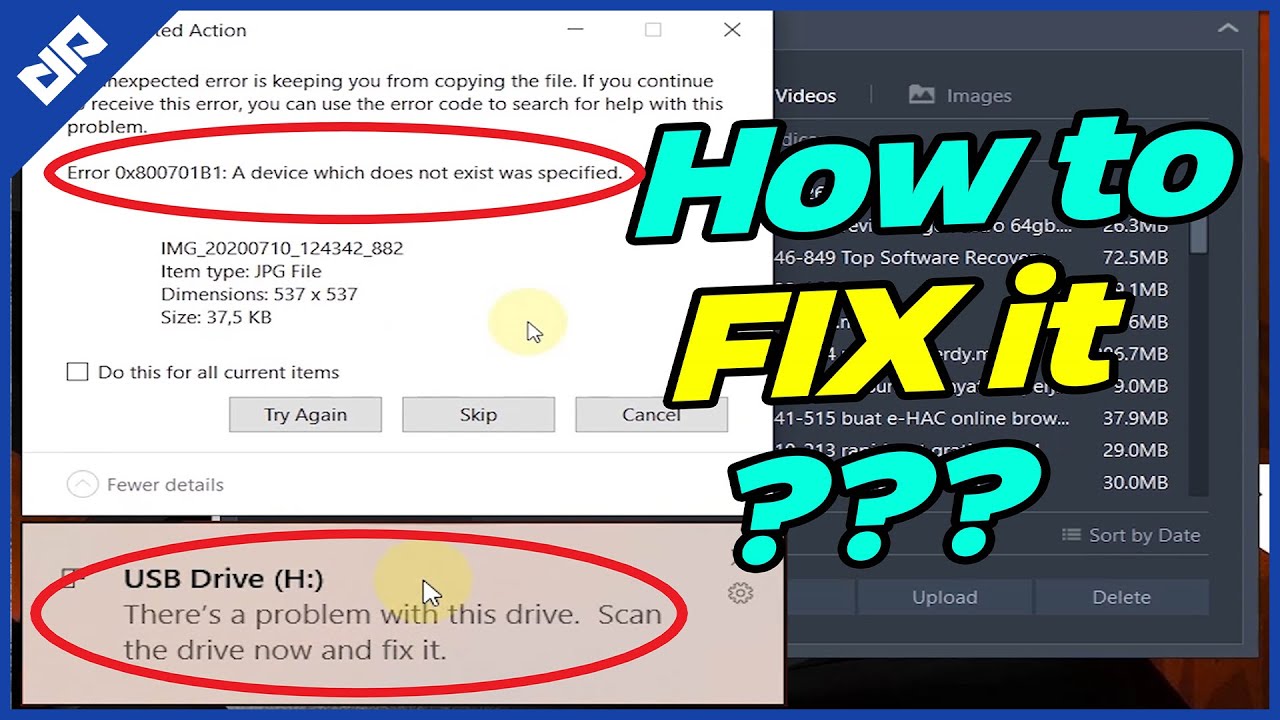 Error 0x800701B1 A device which does not exist was specified Windows 10 How to Fix it