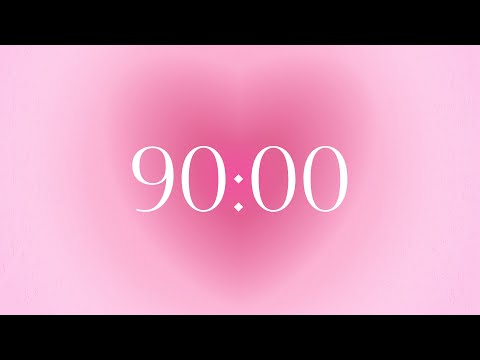 90 minutes aura pink timer, pomodoro timer for Study/reading/working/ writing/exercise/Meditation.