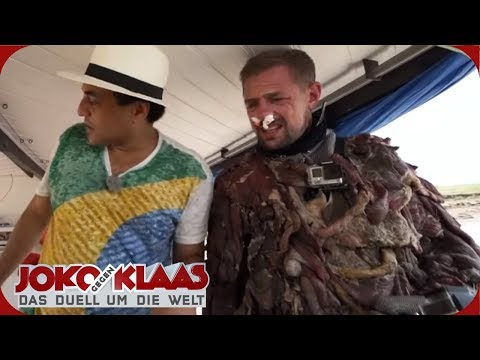 BRASILIEN: Im Fleischanzug mit Piranhas baden | Joko gegen Klaas - Das Duell um die Welt | ProSieben