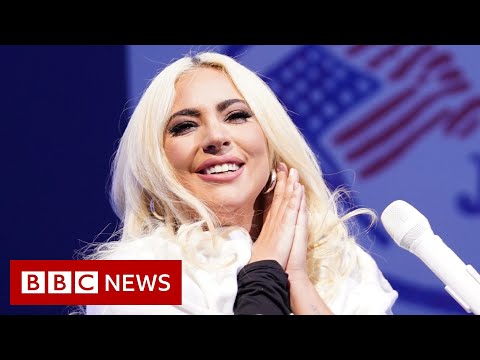 Lady Gaga campaigns for Biden - BBC News
