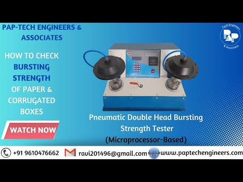 Pneumatic Double Head Bursting Strength Tester