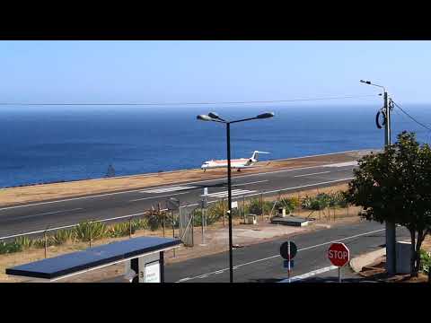 Slow-Motion Bombardier CRJ-1000 from Iberia Regional Landing on Madeira Airport