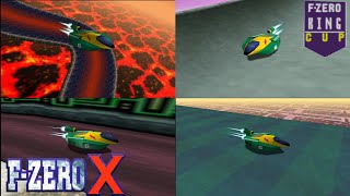 64の名作F-ZEROXでエキスパートで落ちまくり!【F-ZERO X KINGCUP】