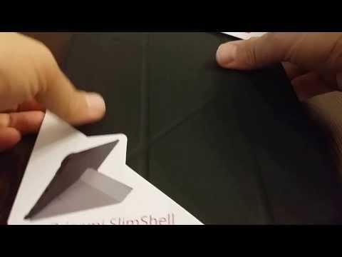 Ipad Air unboxing & Roocase Slim Shell Origami Case Poetic
