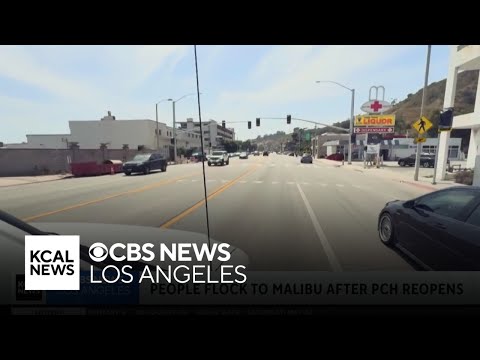People flock to Malibu as Pacific Coast Highway reopens to the public after months-long closure