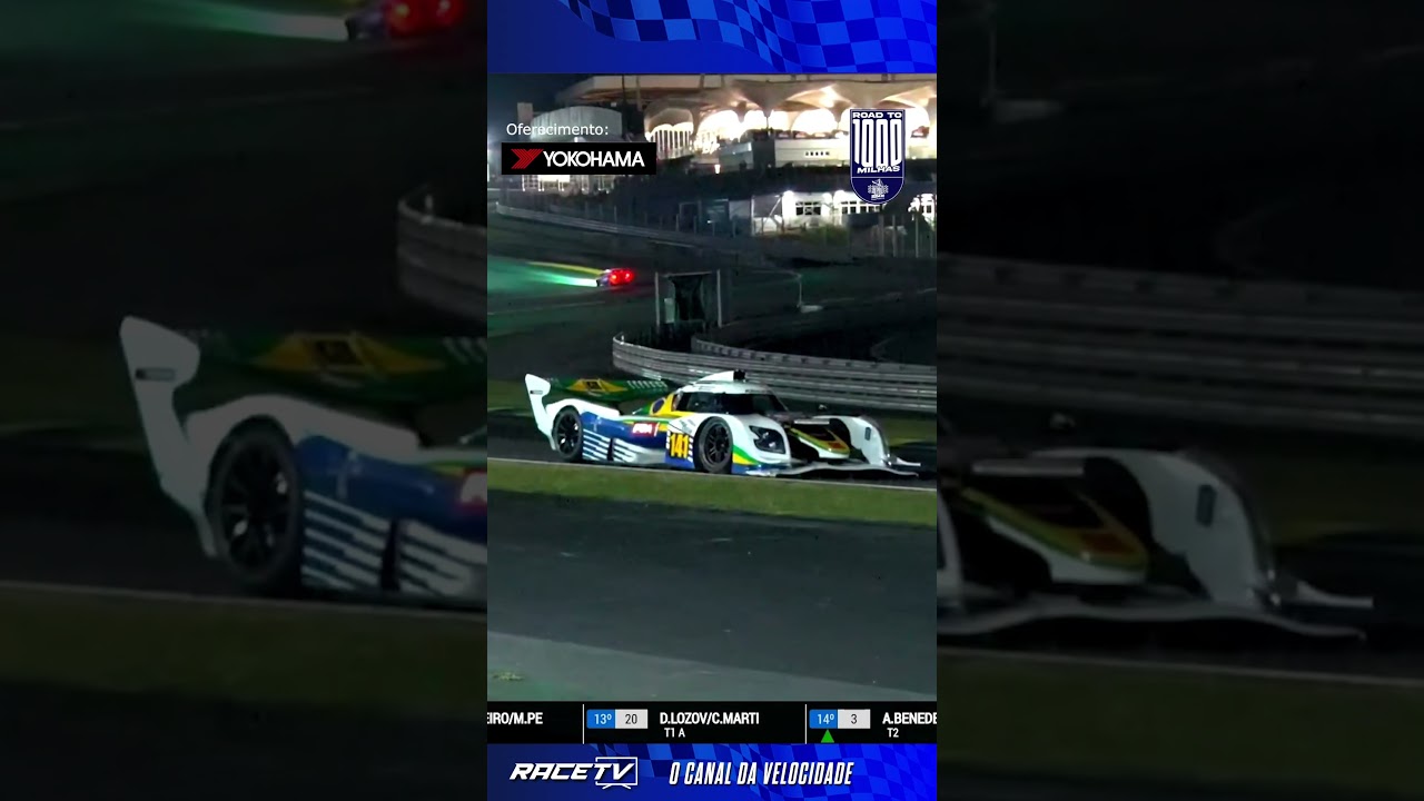 Em corridas noturnas, as vezes é possível ver quando ocorre uma avaria mecânica grave com o carro.