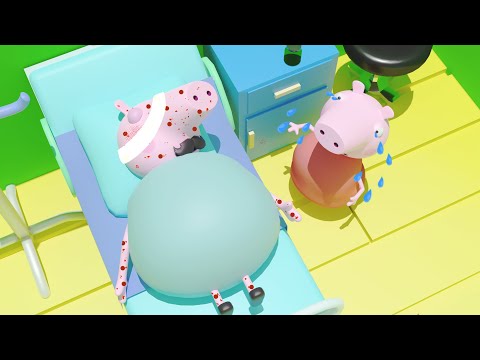 OMG!! Dad Pig please open your eyes!! Don't leave me alone!! Peppa pig funny animation