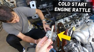 ENGINE NOISE RATTLE ON COLD START. 1-2 SECOND RATTLE NOISE COLD ENGINE