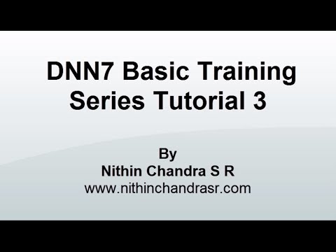 DotNetNuke(DNN) 7 Basic Training Series - Tutorial 3 | Create Page,Page Permissions,SEO