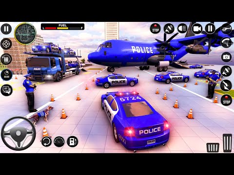 Police Car Transport Truck - US Police Car Truck Transporter Driving 2024 - Android GamePlay #1