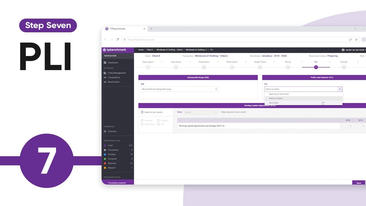 Step 7: PLI | TPbenchmark Tutorial