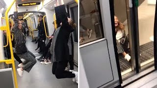Woman Falls Out Off Train And Onto Platform