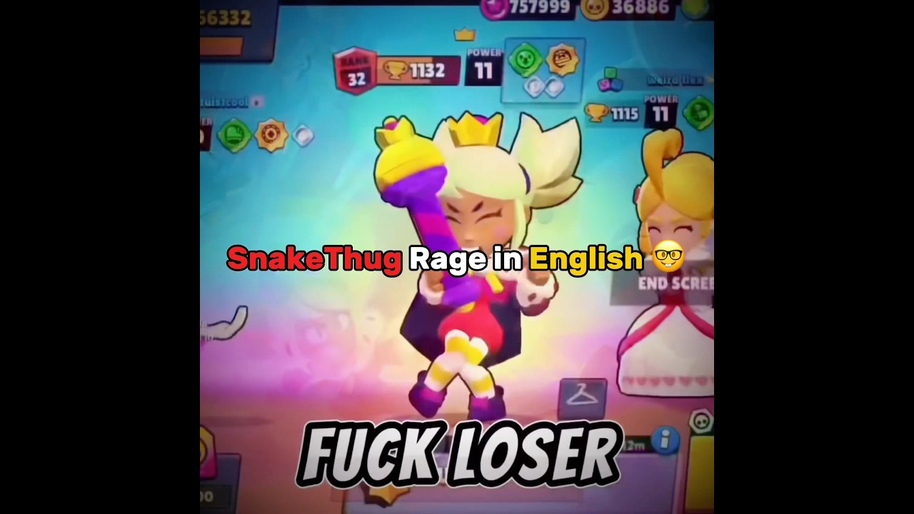 SnakeThug Rage in English VS German… 🔥 #brawlstars #supercell #viralshort #fyp #snakethug #german