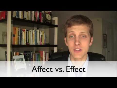 Affect vs. Effect