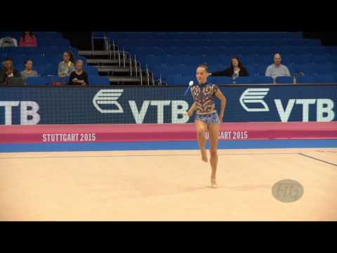 Sara STAYKOVA (BUL) 2015 Rhythmic Worlds Stuttgart - Qualifications Clubs