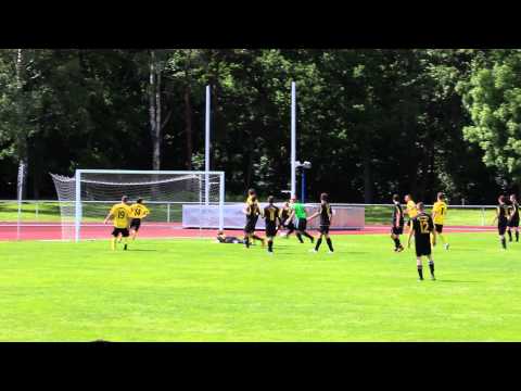 Bornaer SV 91 - FSV Alemannia Geithain | Kopfball an den Pfosten