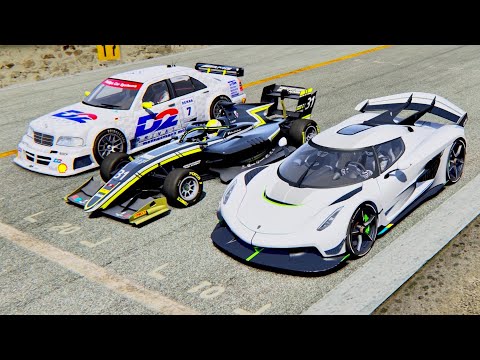 Koenigsegg Jesko vs Formula 3 vs Mercedes DTM 1999 - Spa