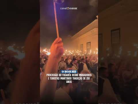 Procissão do Fogaréu reúne moradores e turistas na Cidade de Goiás mantendo tradição de 281 anos