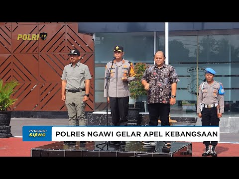 POLRES NGAWI GELAR APEL KEBANGSAAN AJAK ELEMEN BURUH JAGA KAMTIBMAS