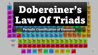 Dobereiner's Law Of Triads | Periodic Table | Chemistry | Class 9 | ICSE & CBSE | The Science Stuff