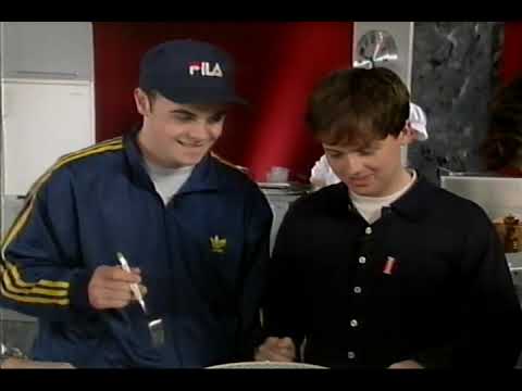 Ant & Dec judging on College Cuisine 1995 final with Kevin Woodford on Tyne Tees TV