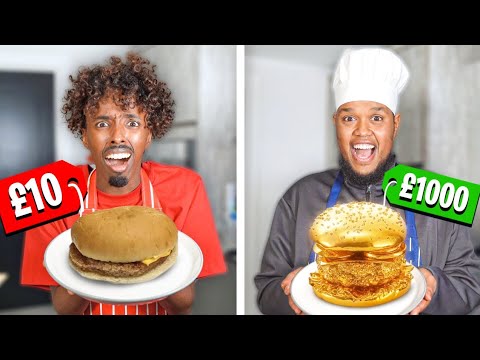 $10 VS $1,000 BURGER CHALLENGE FT CHUNKZ