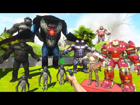 Parkour ZigZag Hunting King Kong and Fights Mutant Primates - Animal Revolt Battle Simulator