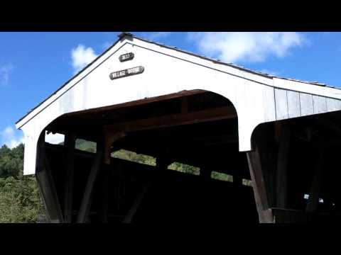 Covered Bridge in Waitsfield, VT Called the "Village Bridge" (built in 1833)